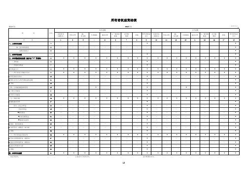 国资委企业财务报表201X模板-分体式