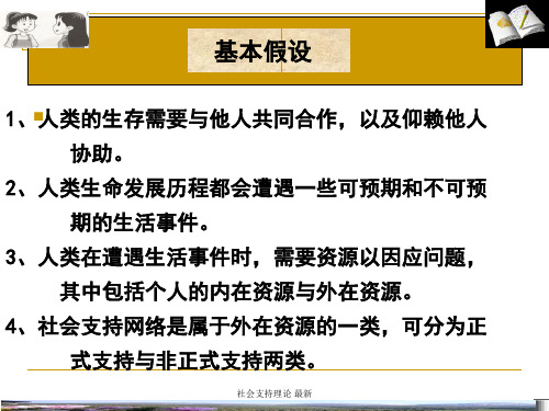 社会支持理论最新课件