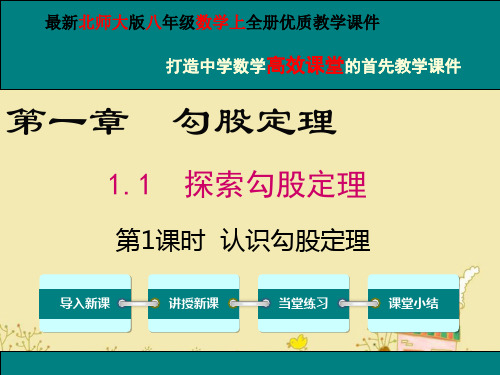 最新北师大版八年级数学上全册优质教学课件(所有课时)