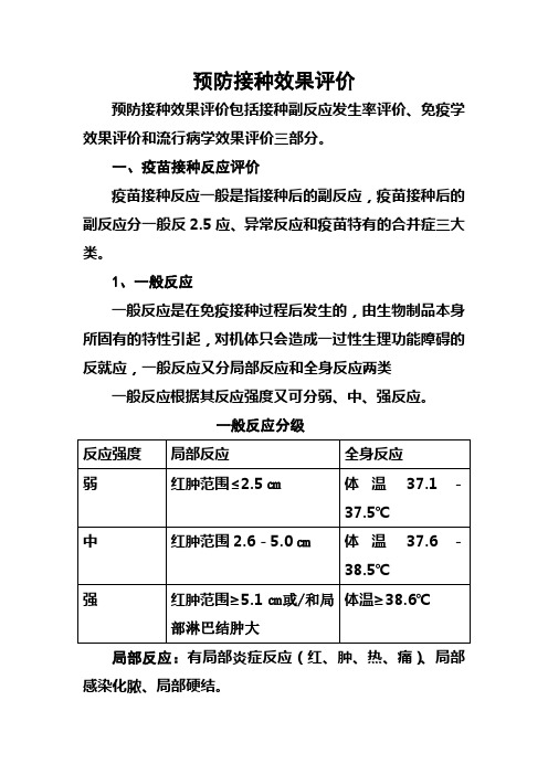 预防接种及其效果评价