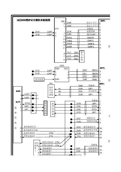 LKJ2000型DF4C内燃机车配线图