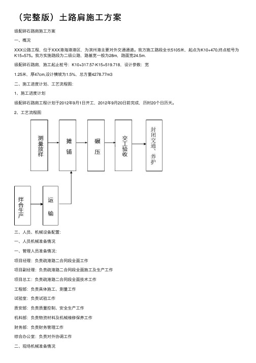 （完整版）土路肩施工方案