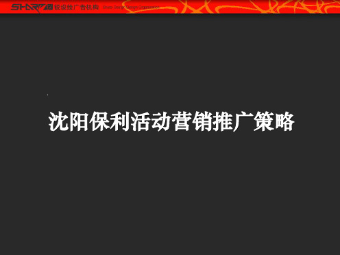 学习资料-沈阳保利活动营销推广策略