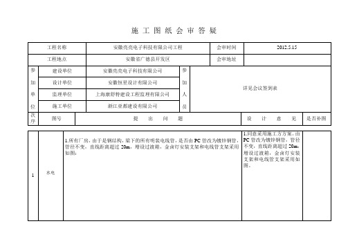 图纸会审答疑