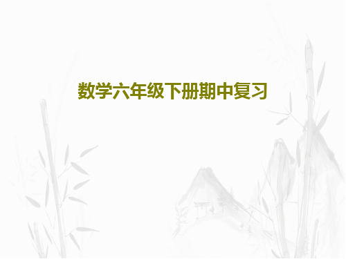 数学六年级下册期中复习共35页