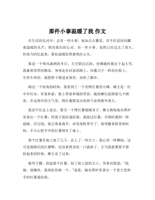 那件小事温暖了我 作文