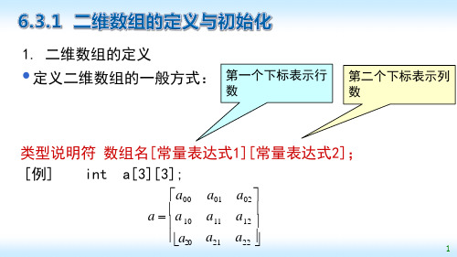 04-81.1二维数组的定义与初始化