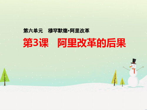 人教版高中历史选修1精品课件3:第3课 改革的后果(1)