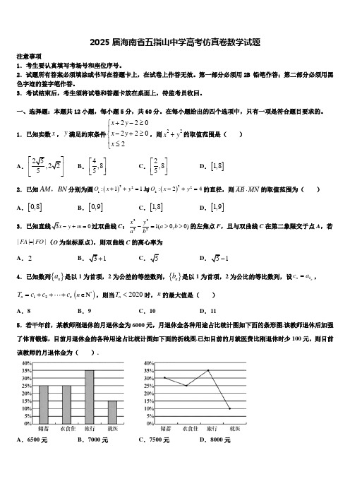 2025届海南省五指山中学高考仿真卷数学试题含解析