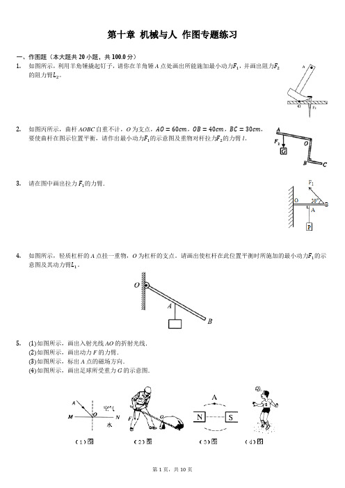 初中物理机械与人 作图专题练习(含答案解析)