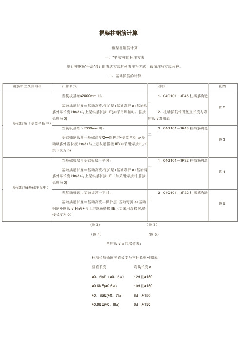 框架柱钢筋计算