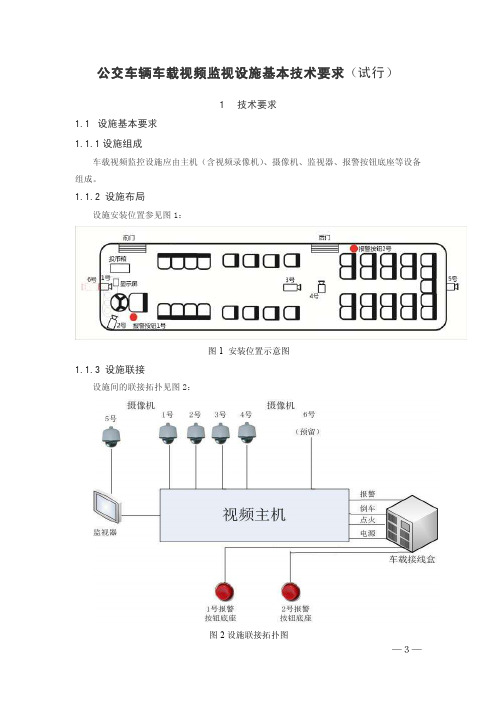 车载视频监视系统基本技术要求