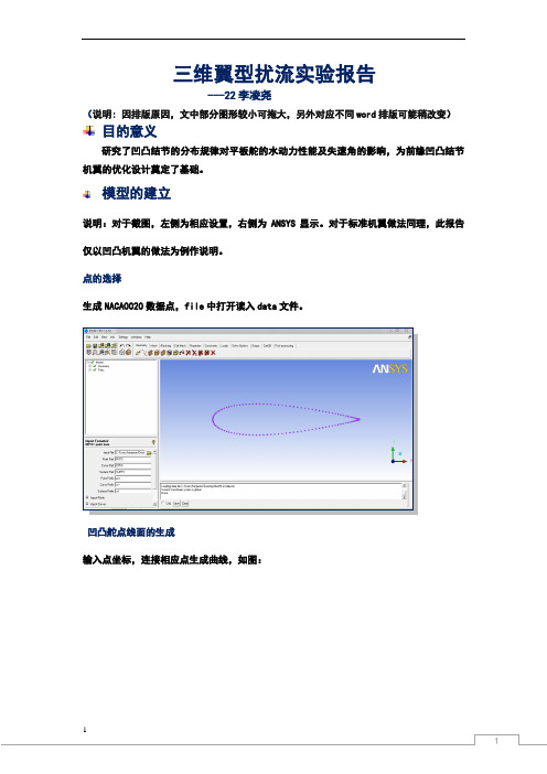 fluent处理三维机翼数据及用相关软件绘制三维翼型过程