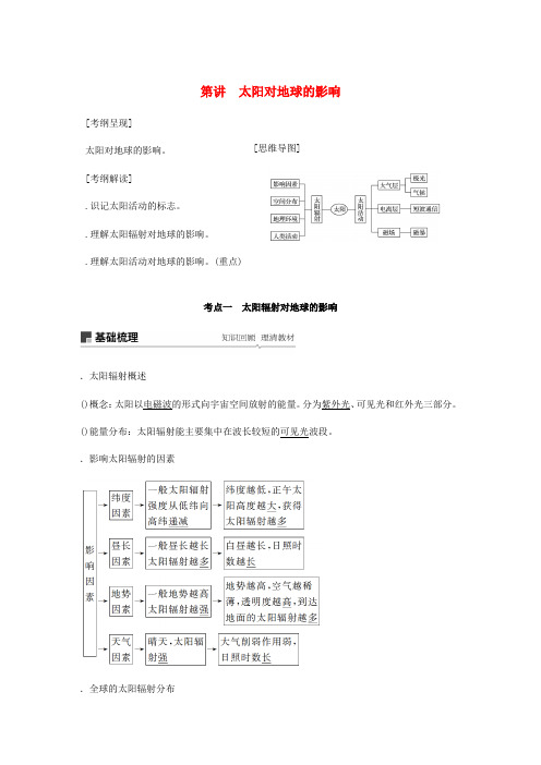 2020版高考地理新导学大一轮复习第一册第二单元从宇宙看地球第4讲太阳对地球的影响讲义含解析鲁教版