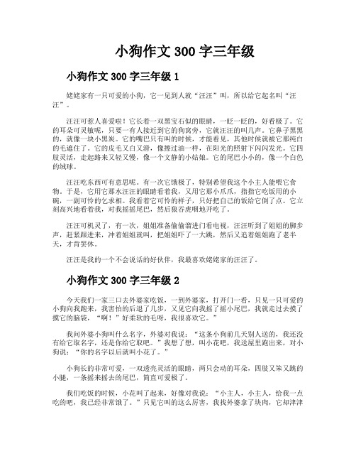 小狗作文300字三年级