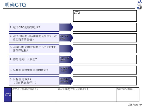 六西格玛表格