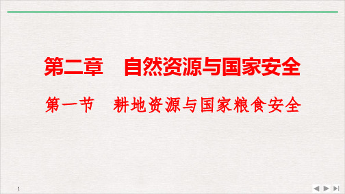 湘教版选择性必修3第2章第1节耕地资源与国家粮食安全PPT课件