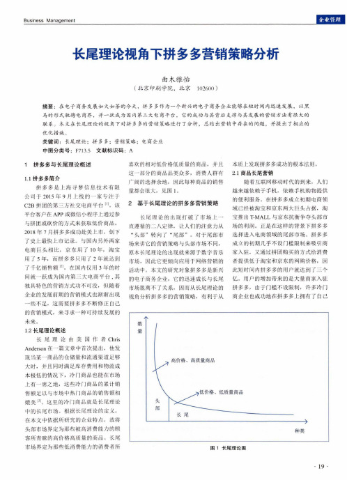 长尾理论视角下拼多多营销策略分析