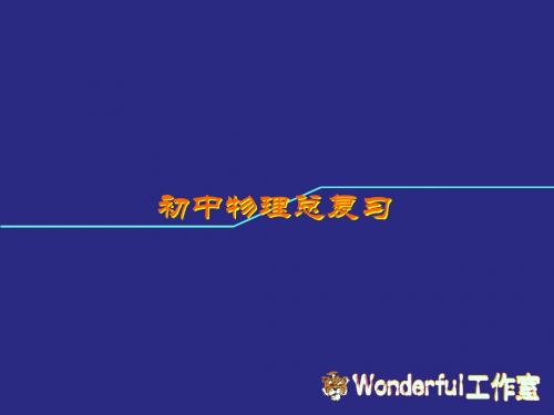 初中物理第八章总复习电功率