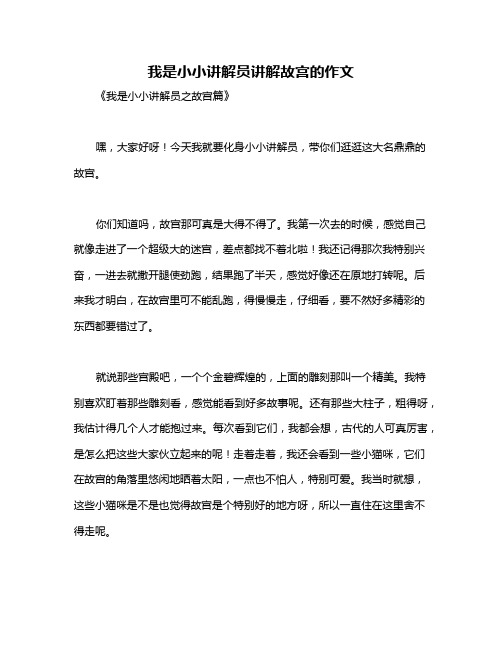 我是小小讲解员讲解故宫的作文