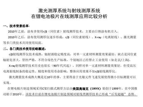 激光测厚仪与射线测厚仪在离电池极片制造应用分析15.9