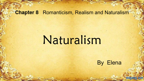 西方文化导论  自然主义 naturalism