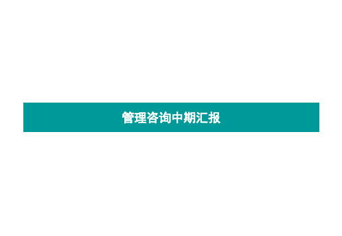 某公司人力资源管理咨询组织诊断中期报告(PPT 88页)