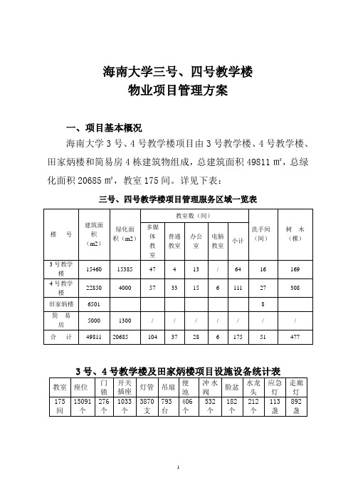 海南大学三号、四号教学楼