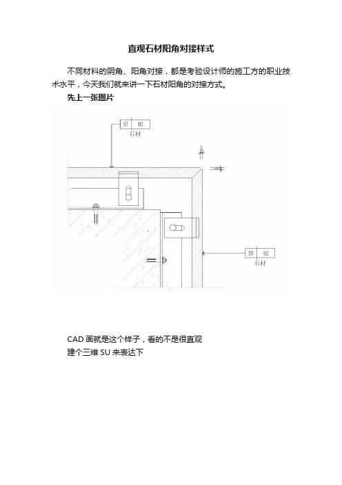 直观石材阳角对接样式