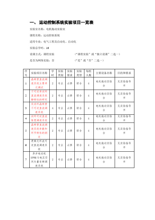 《运动控制系统》实验指导书(新)(152023)