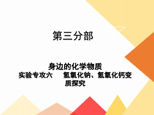 实验专攻六   氢氧化钠、氢氧化钙变质探究