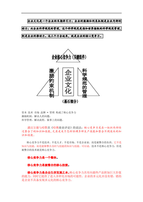 企业核心竞争力体系[整理版]