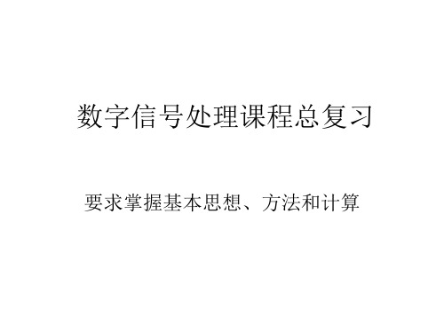 数字信号处理复习提纲1z