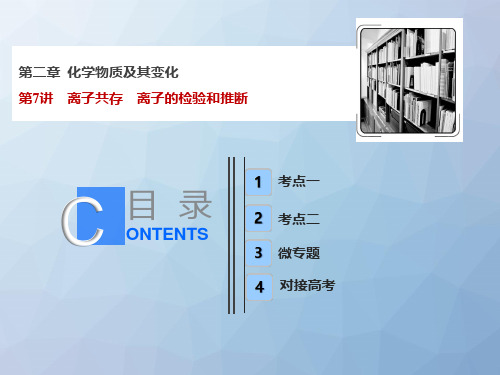 高三化学一轮复习精品课件6:离子共存 离子的检验和推断