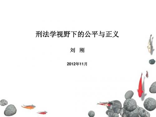 刑法学视野下的公平与正义(刘刚).概要