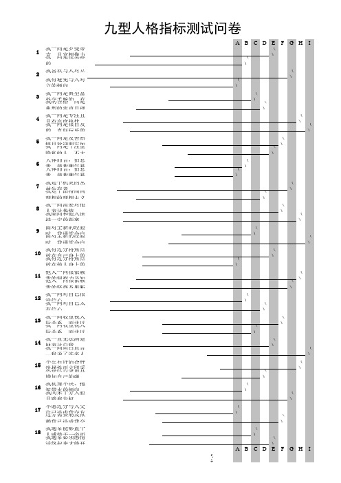 18九型人格144题.xls