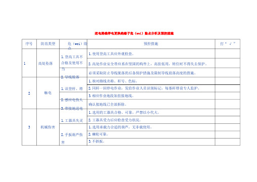 线路危险点分析及预控措施