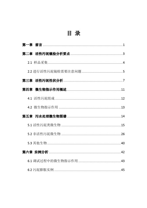 污水处理指示性微生物图谱