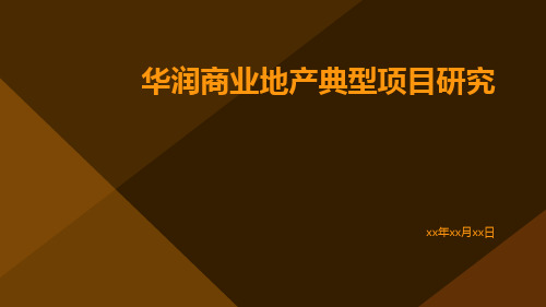 华润商业地产典型项目研究