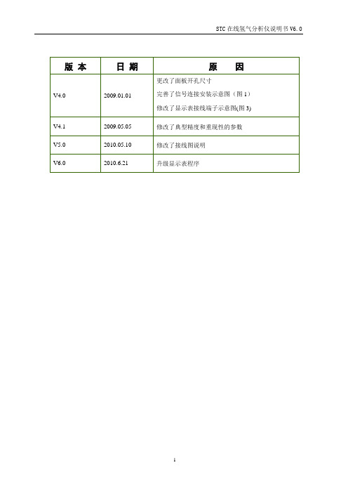 STC-600在线氢气纯度仪说明书