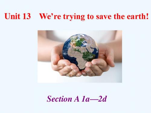 人教版英语九年级Unit 13《We’re trying to save the earth!》课件1