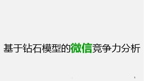 基于钻石模型微信竞争力的分析PPT课件