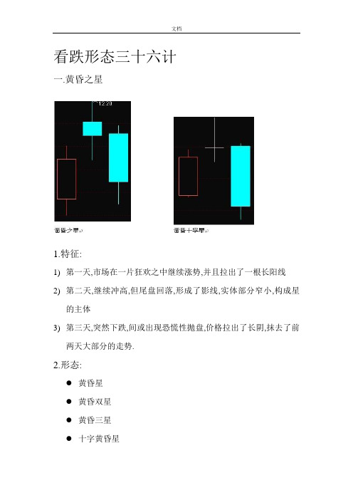 k线组合之看跌形态三十六计