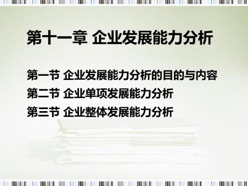 第11章企业发展能力分析63804-文档资料