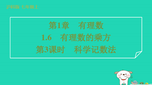 2024七年级数学上册第1章有理数1.6有理数的乘方第3课时科学记数法课件新版沪科版