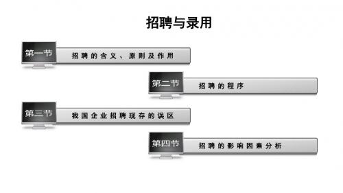 招聘与录用第一章招聘概述