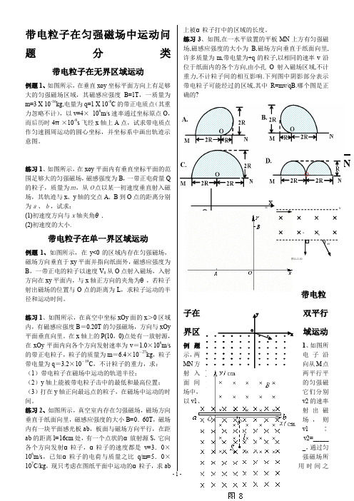 带电粒子在有界磁场中运动题型归类