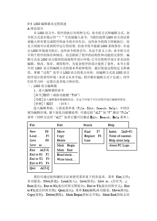 3-3 LOGO编辑器及过程简述