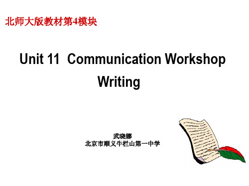 Module 4 Unit 11 Communication workshop