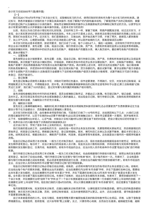 会计实习总结报告3000字六篇